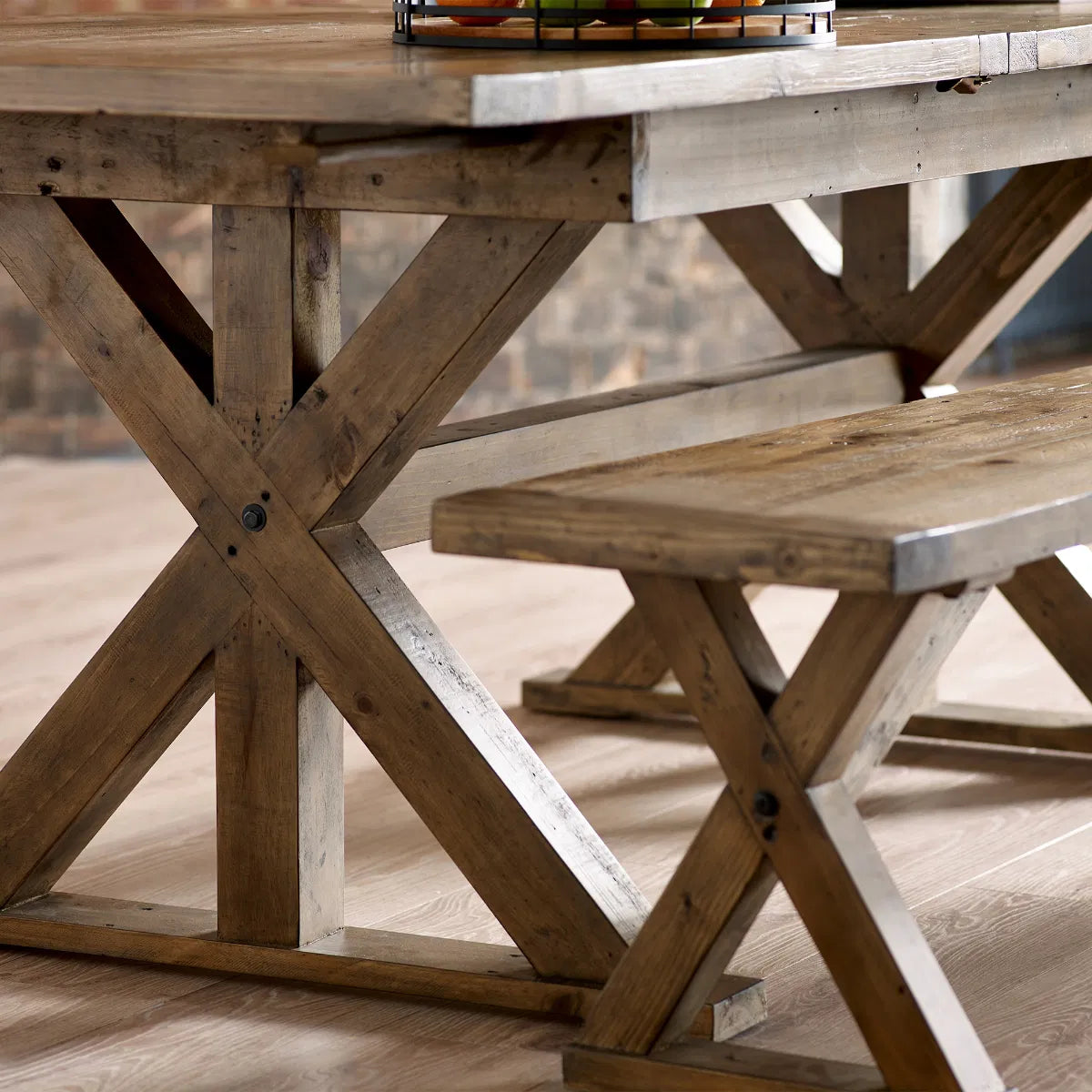Allenby Pine Wood Dining Bench